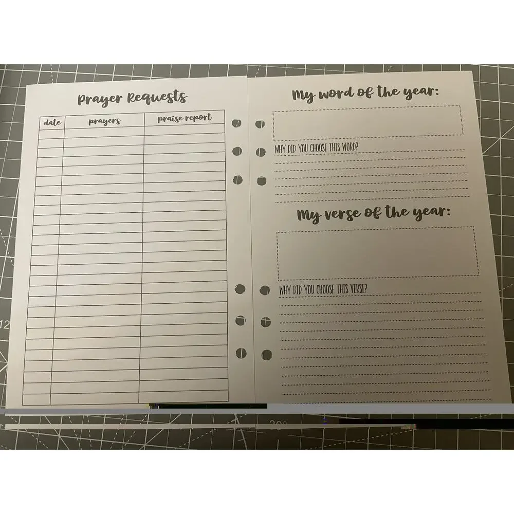 Prayerful Planner Size A5 ~ 6 Hole Punched ~ Dated 2025 ~ Only Opened For Pics